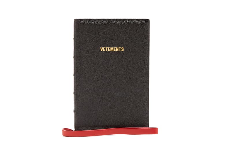 Vetements Ulrich Leather Book Clutch