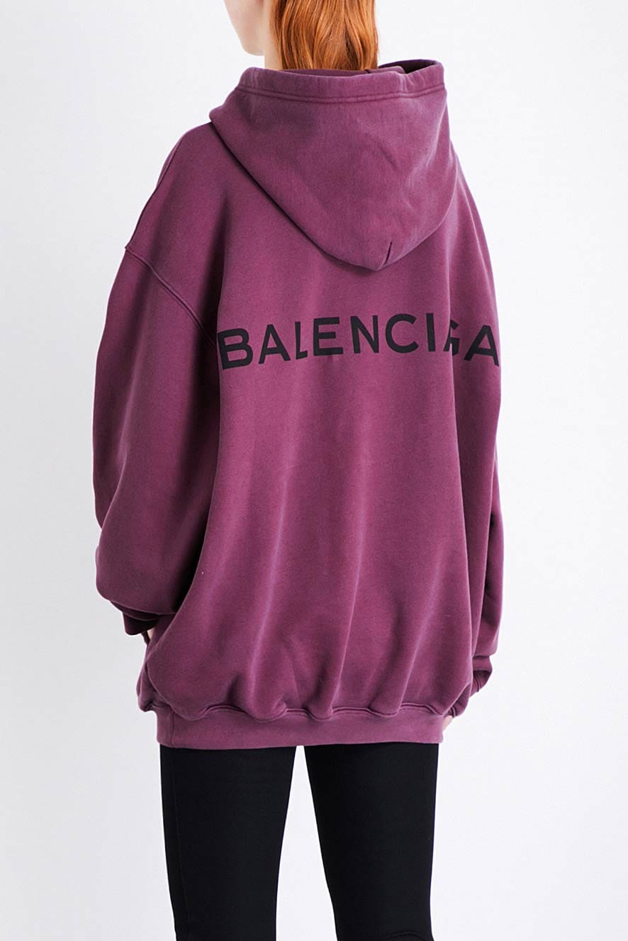 balenciaga hoodie womens purple