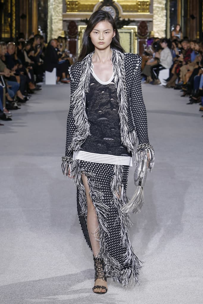 Balmain Spring Summer 2018 Runway Show PFW Paris Fashion Week Olivier Rousteing Jourdan Dunn Elsa Hosk Army