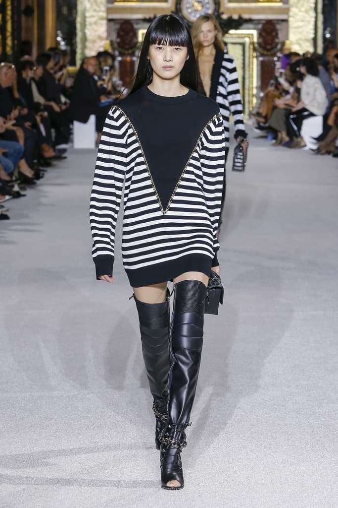 Balmain Spring Summer 2018 Runway Show PFW Paris Fashion Week Olivier Rousteing Jourdan Dunn Elsa Hosk Army