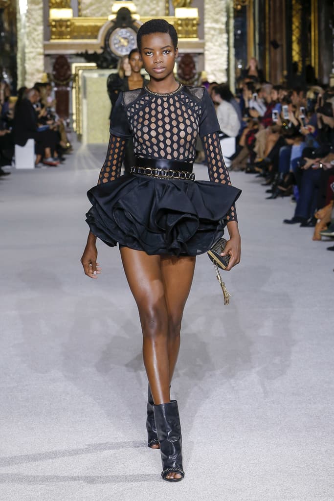 Balmain Spring Summer 2018 Runway Show PFW Paris Fashion Week Olivier Rousteing Jourdan Dunn Elsa Hosk Army