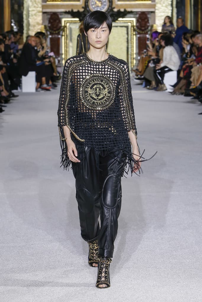 Balmain Spring Summer 2018 Runway Show PFW Paris Fashion Week Olivier Rousteing Jourdan Dunn Elsa Hosk Army