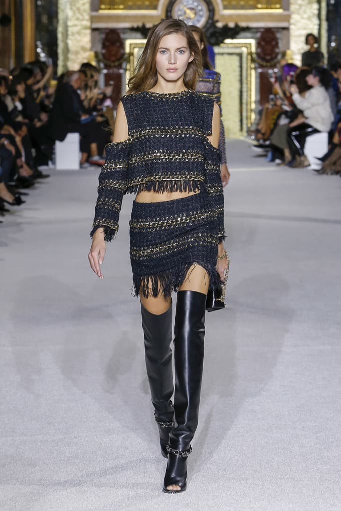 Balmain Spring Summer 2018 Runway Show PFW Paris Fashion Week Olivier Rousteing Jourdan Dunn Elsa Hosk Army