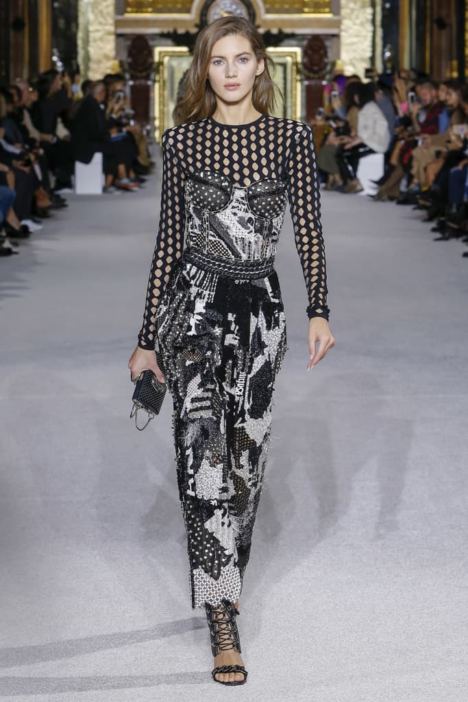 Balmain Spring Summer 2018 Runway Show PFW Paris Fashion Week Olivier Rousteing Jourdan Dunn Elsa Hosk Army