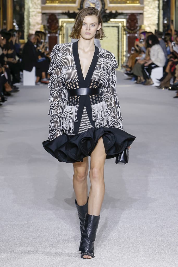 Balmain Spring Summer 2018 Runway Show PFW Paris Fashion Week Olivier Rousteing Jourdan Dunn Elsa Hosk Army
