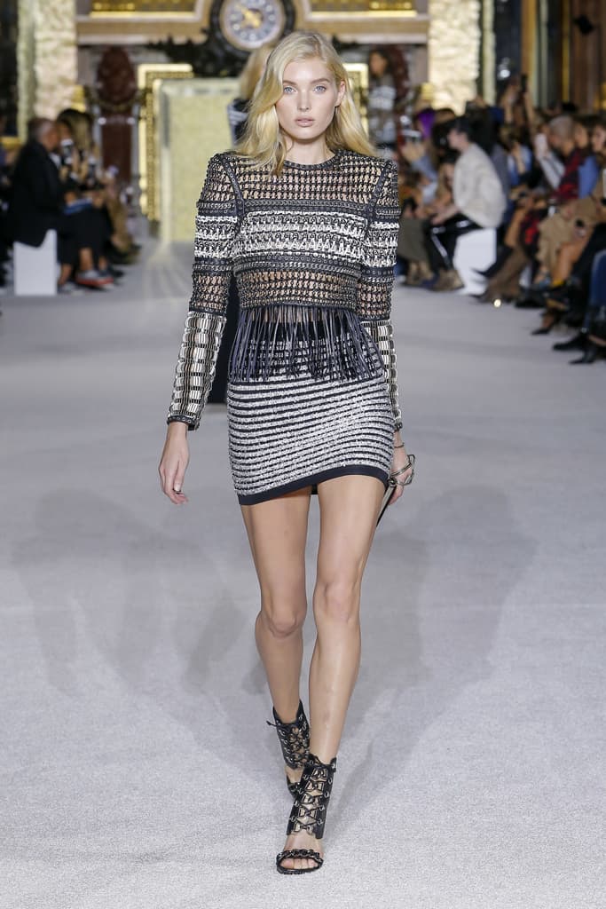 Balmain Spring Summer 2018 Runway Show PFW Paris Fashion Week Olivier Rousteing Jourdan Dunn Elsa Hosk Army