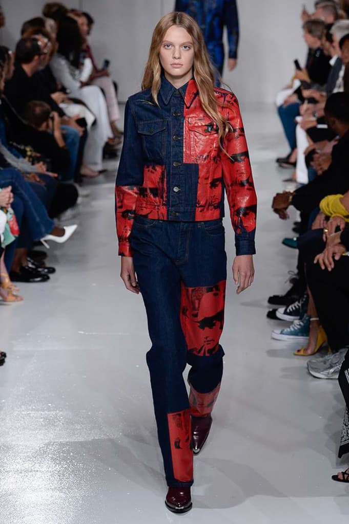 Raf Simons Calvin Klein 2018 Spring Summer Fashion Show NYFW New York Fashion Week Colorblocking Silk Leather