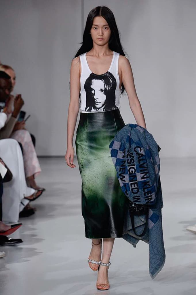 Raf Simons Calvin Klein 2018 Spring Summer Fashion Show NYFW New York Fashion Week Colorblocking Silk Leather