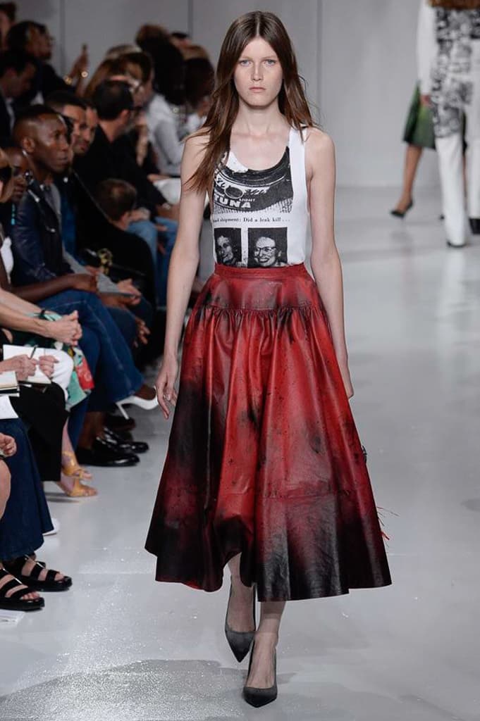Raf Simons Calvin Klein 2018 Spring Summer Fashion Show NYFW New York Fashion Week Colorblocking Silk Leather