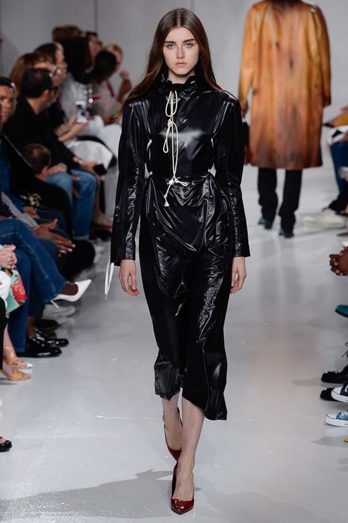Raf Simons Calvin Klein 2018 Spring Summer Fashion Show NYFW New York Fashion Week Colorblocking Silk Leather
