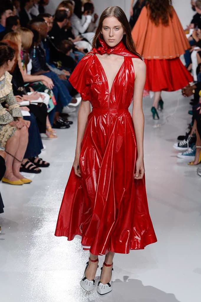 Raf Simons Calvin Klein 2018 Spring Summer Fashion Show NYFW New York Fashion Week Colorblocking Silk Leather