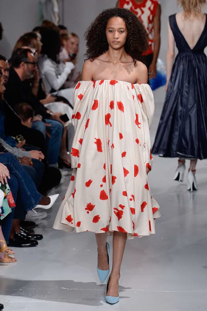 Raf Simons Calvin Klein 2018 Spring Summer Fashion Show NYFW New York Fashion Week Colorblocking Silk Leather