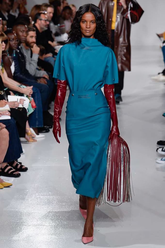 Raf Simons Calvin Klein 2018 Spring Summer Fashion Show NYFW New York Fashion Week Colorblocking Silk Leather