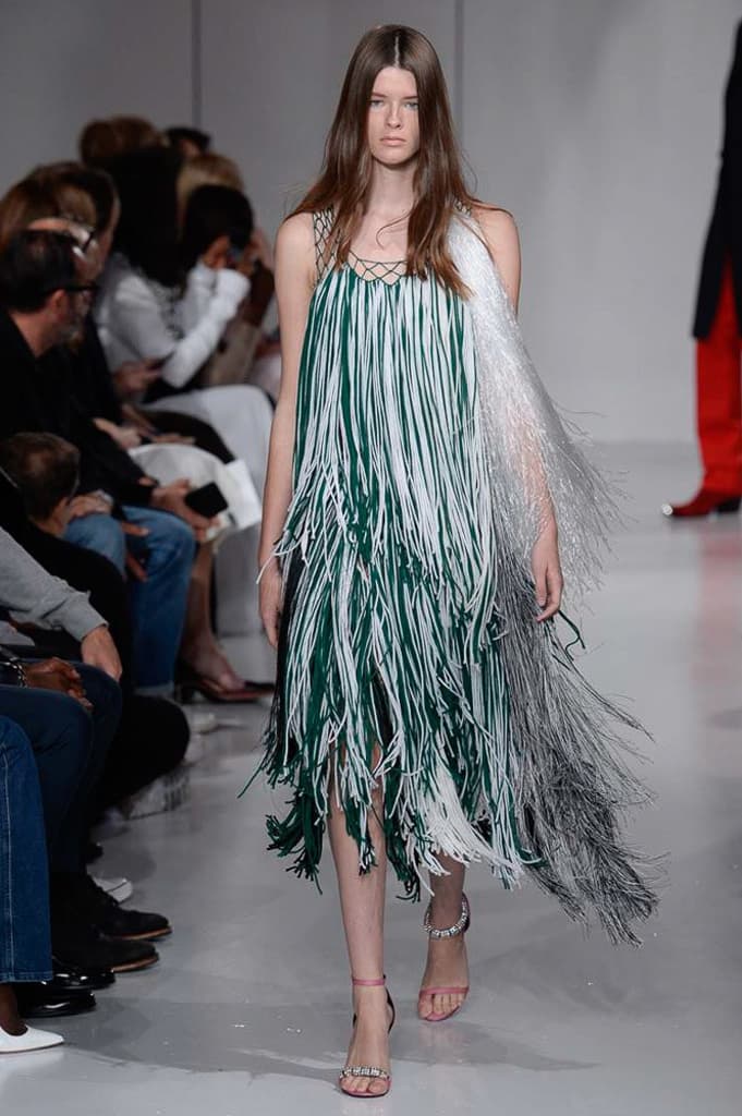 Raf Simons Calvin Klein 2018 Spring Summer Fashion Show NYFW New York Fashion Week Colorblocking Silk Leather