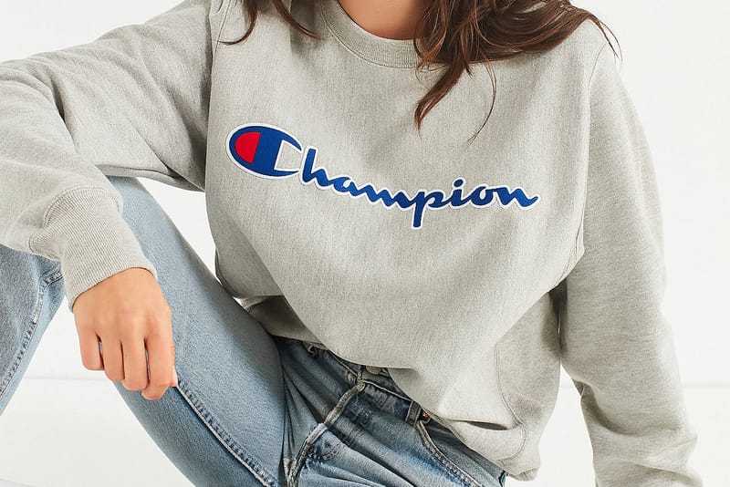 grey sweatshirt champion