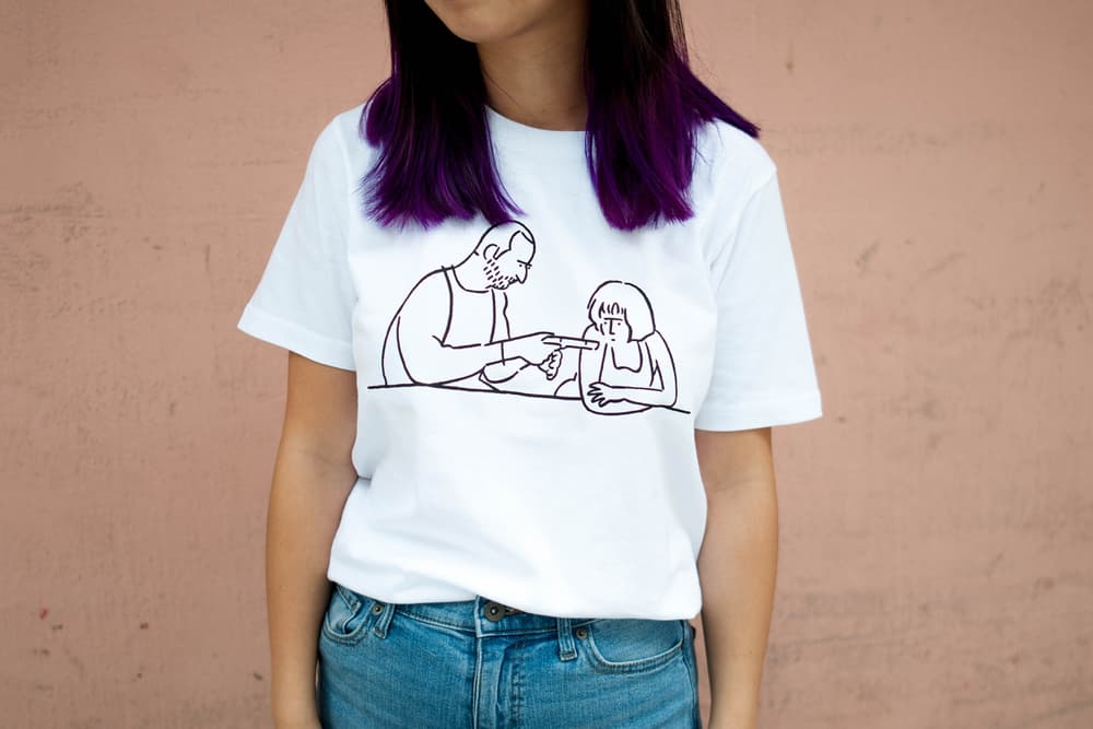 Editors Pick Yu Nagaba Movie Film Mathilda Leon ET Japanese Artist TShirt HYPEBAE Unun Living White Drawing Illustrator
