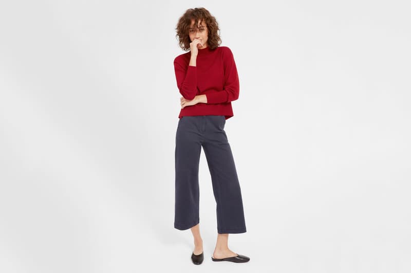 Everlane Luxe Wool Collection Fall Cozy Knit Merino Wool Color V Neck Mock Neck Turtle Neck Soft Warm