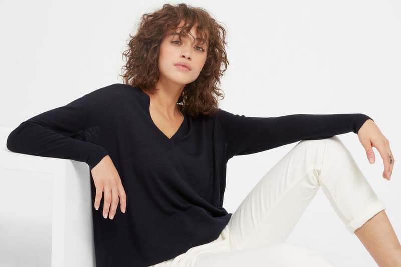 Everlane Luxe Wool Collection Fall Cozy Knit Merino Wool Color V Neck Mock Neck Turtle Neck Soft Warm
