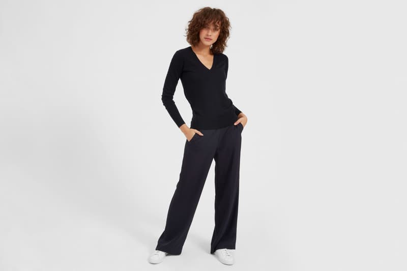 Everlane Luxe Wool Collection Fall Cozy Knit Merino Wool Color V Neck Mock Neck Turtle Neck Soft Warm