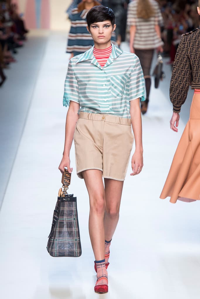 Fendi Karl Lagerfeld Spring Summer 2018 Collection Milan Fashion Week Kendall Jenner Adwoa Aboah Gigi Bella Hadid Kaia Gerber