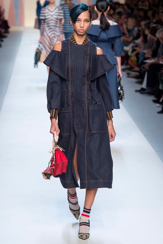 Fendi Karl Lagerfeld Spring Summer 2018 Collection Milan Fashion Week Kendall Jenner Adwoa Aboah Gigi Bella Hadid Kaia Gerber