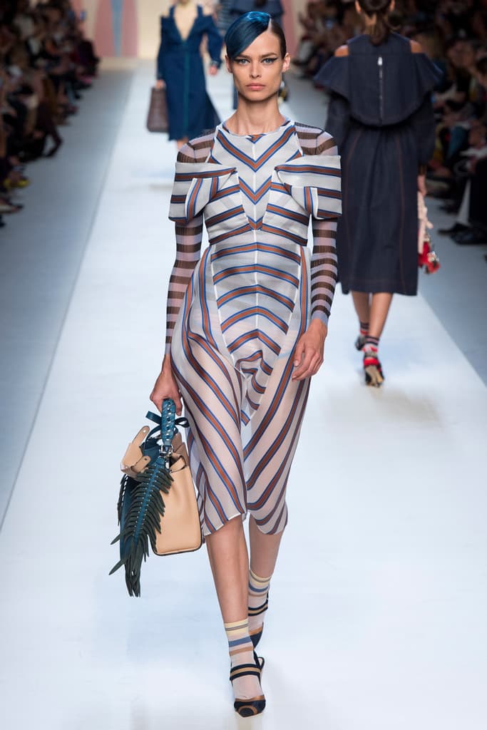 Fendi Karl Lagerfeld Spring Summer 2018 Collection Milan Fashion Week Kendall Jenner Adwoa Aboah Gigi Bella Hadid Kaia Gerber
