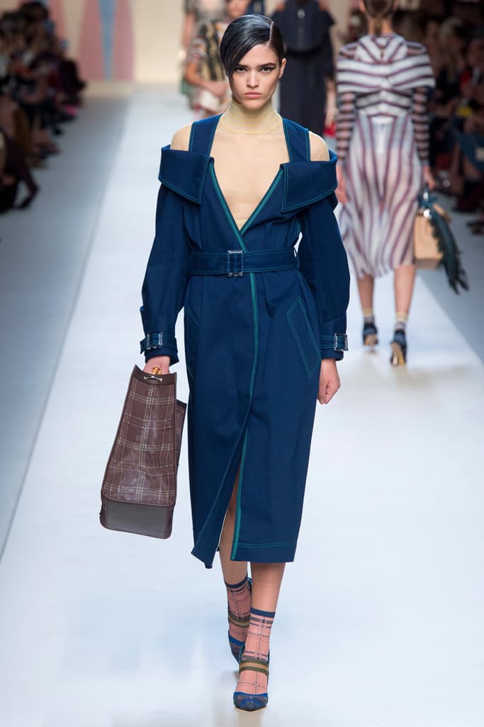 Fendi Karl Lagerfeld Spring Summer 2018 Collection Milan Fashion Week Kendall Jenner Adwoa Aboah Gigi Bella Hadid Kaia Gerber