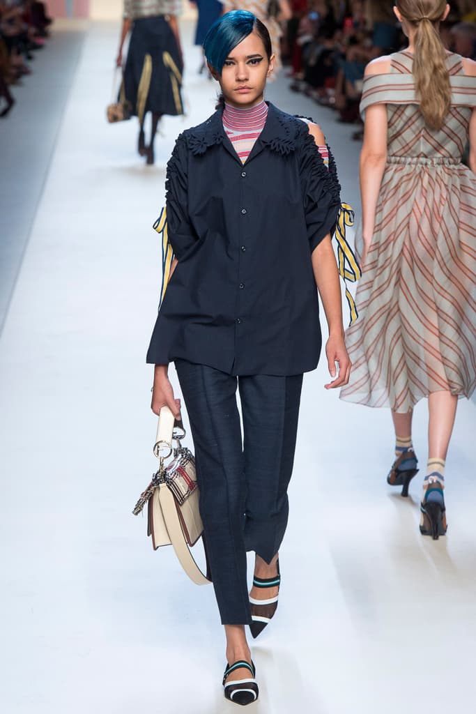 Fendi Karl Lagerfeld Spring Summer 2018 Collection Milan Fashion Week Kendall Jenner Adwoa Aboah Gigi Bella Hadid Kaia Gerber
