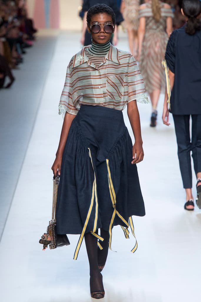 Fendi Karl Lagerfeld Spring Summer 2018 Collection Milan Fashion Week Kendall Jenner Adwoa Aboah Gigi Bella Hadid Kaia Gerber