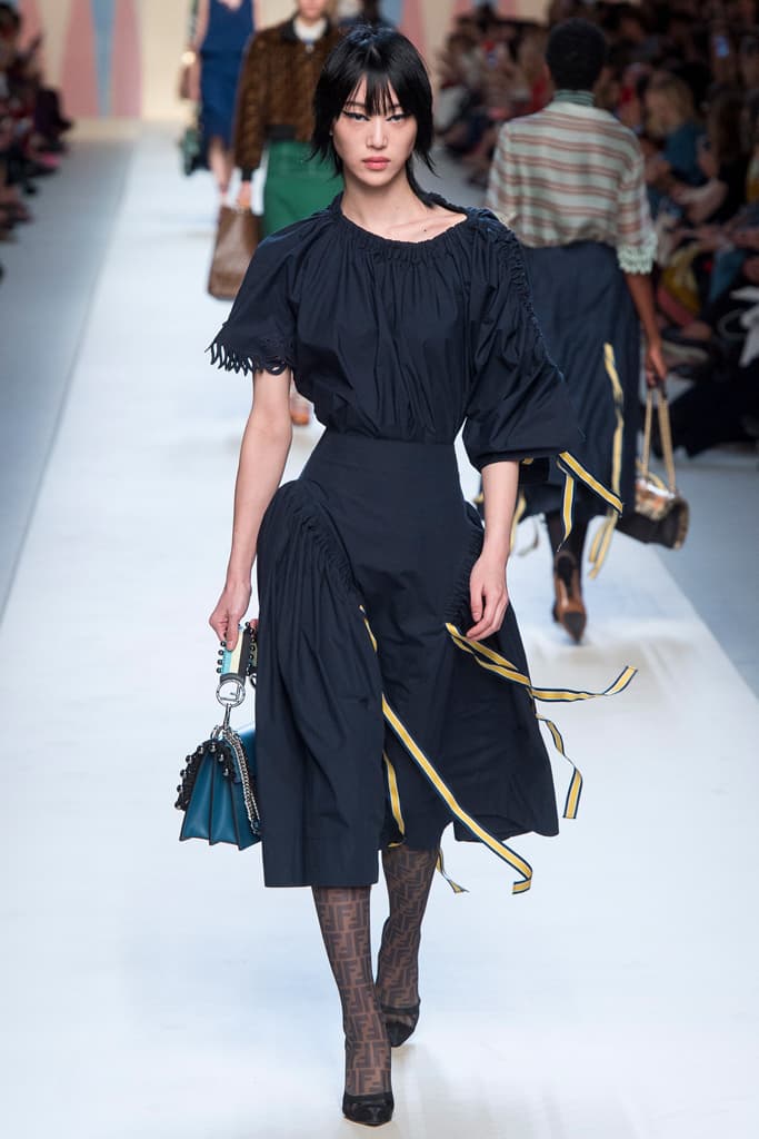 Fendi Karl Lagerfeld Spring Summer 2018 Collection Milan Fashion Week Kendall Jenner Adwoa Aboah Gigi Bella Hadid Kaia Gerber