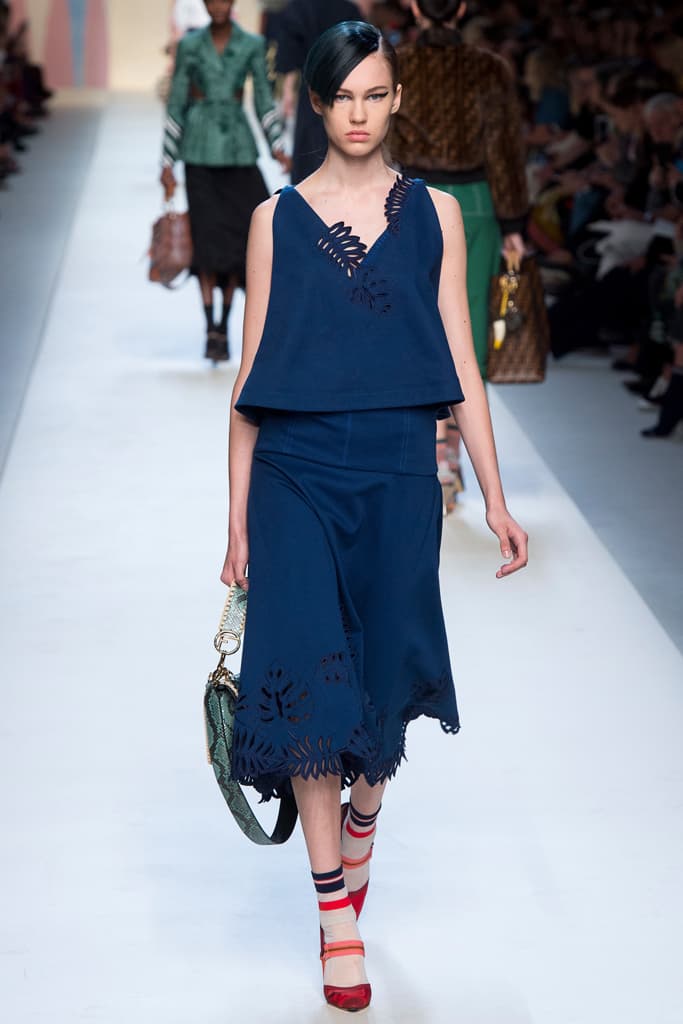 Fendi Karl Lagerfeld Spring Summer 2018 Collection Milan Fashion Week Kendall Jenner Adwoa Aboah Gigi Bella Hadid Kaia Gerber