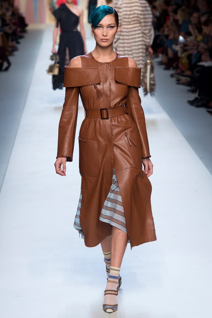 Fendi Karl Lagerfeld Spring Summer 2018 Collection Milan Fashion Week Kendall Jenner Adwoa Aboah Gigi Bella Hadid Kaia Gerber