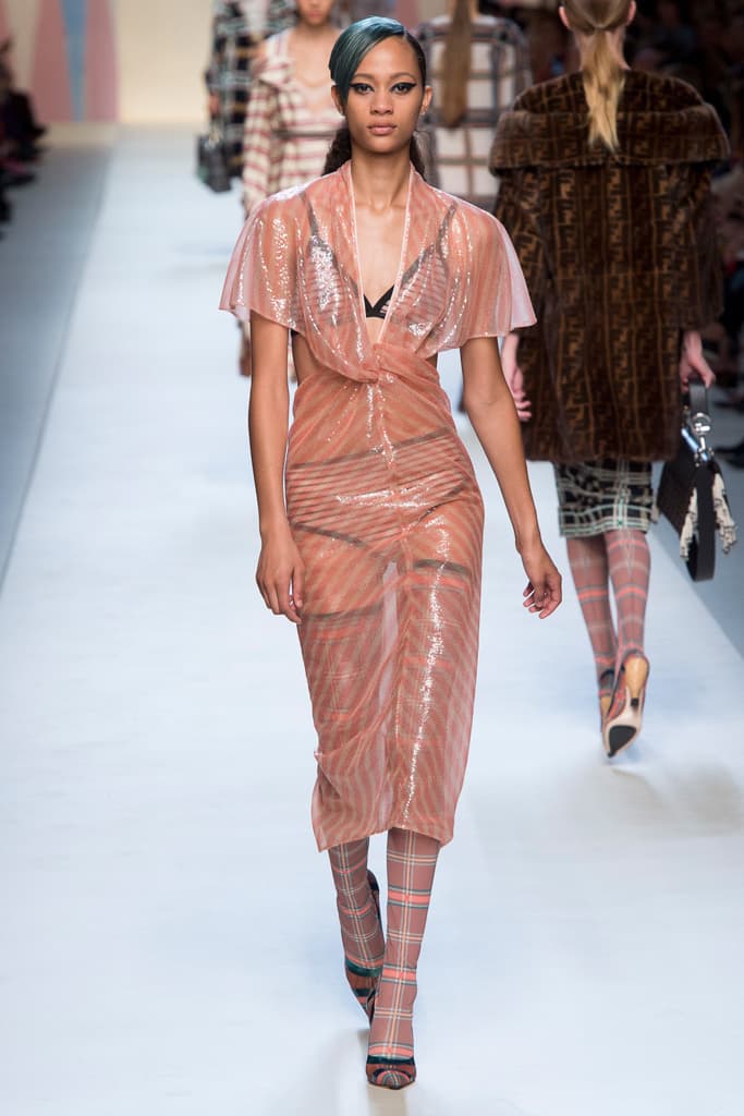 Fendi Karl Lagerfeld Spring Summer 2018 Collection Milan Fashion Week Kendall Jenner Adwoa Aboah Gigi Bella Hadid Kaia Gerber