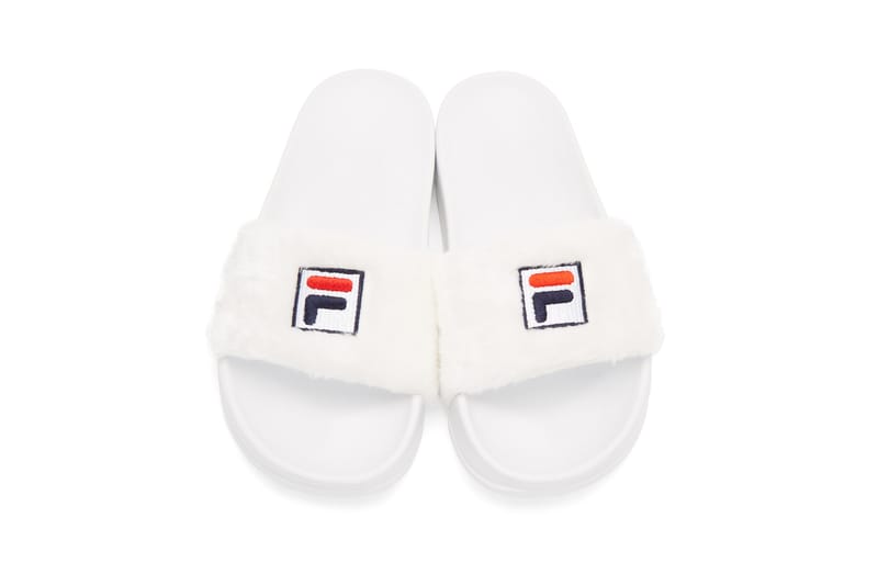 fila white slippers