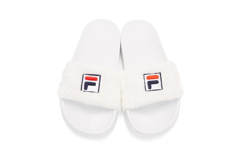 Fila Baja East Slides Shoes Slippers Textile Sherling Color Red Blue Navy White Gold Sporty Comfortable