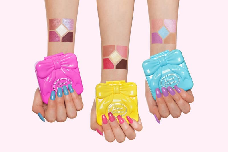 Lime Crime Makeup Polly Pocket Cosmetics Eyeshadow Pocket Candy Colors Pink Yellow Blue 90s Throwback Childhood Toy