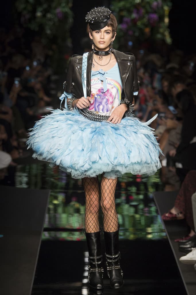 Moschino Spring Summer 2018 Collection Jeremy Scott Milan Fashion Week My Little Pony Design Joan Smalls Adwoa Aboah Kaia Gerber Taylor Hill Bella Gigi Hadid