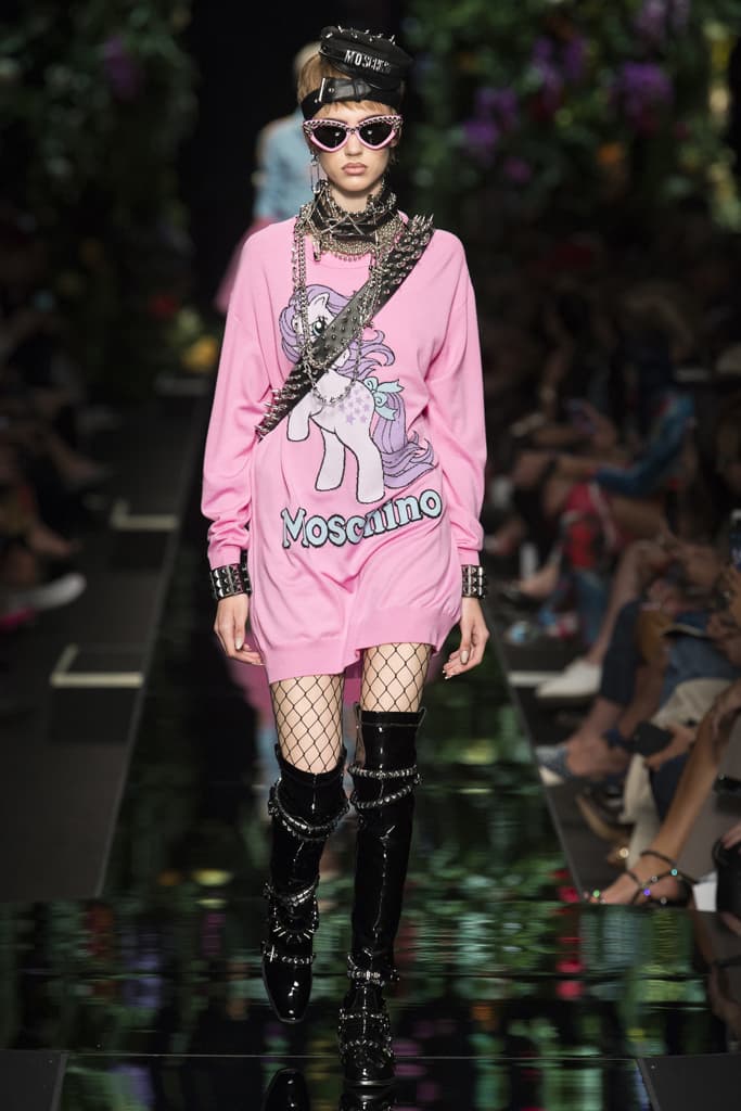 Moschino Spring Summer 2018 Collection Jeremy Scott Milan Fashion Week My Little Pony Design Joan Smalls Adwoa Aboah Kaia Gerber Taylor Hill Bella Gigi Hadid