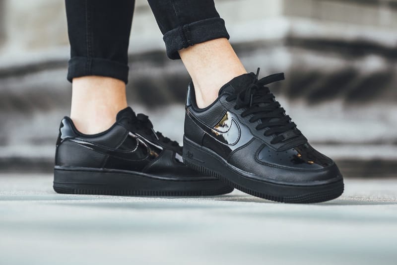 nike air force 1 black patent leather