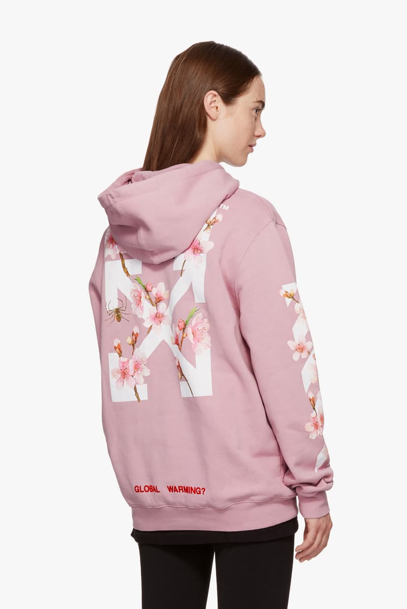 siv Bløde Ideel Off-White Releases Cherry Blossom Hoodie in Pink | HYPEBAE