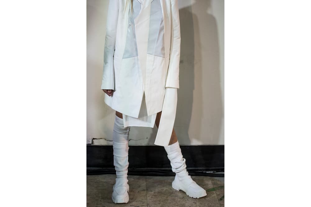 Rick Owens Spring Summer 2018 Backstage Show Photography BTS Behind The Scenes Paris Fashion Week Michele Lamy Social Commentary