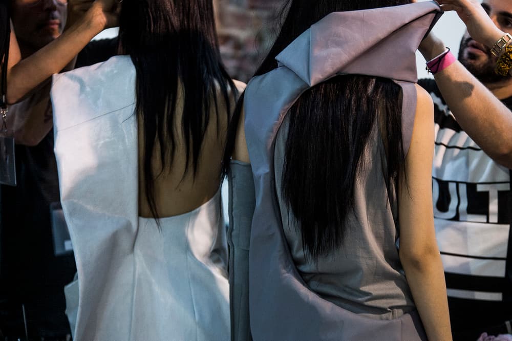 Rick Owens Spring Summer 2018 Backstage Show Photography BTS Behind The Scenes Paris Fashion Week Michele Lamy Social Commentary