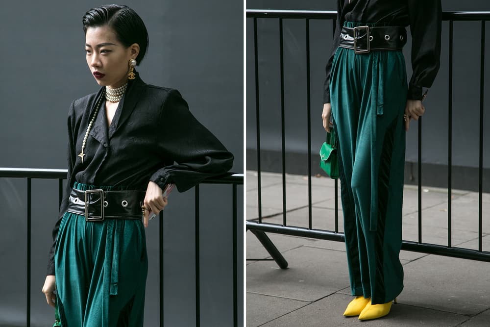 London Fashion Week Street Style streetsnaps off-white gucci moncler nike