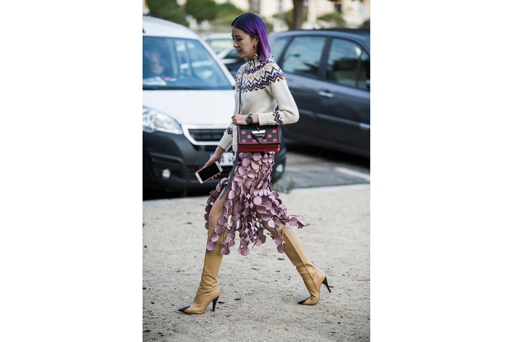 Paris Fashion Week Streetsnaps Sita Abellan Irene Kim Aimee Song Loewe Gucci Lacoste PFW 2018 Spring Summer