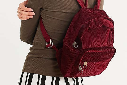 corduroy mini backpack