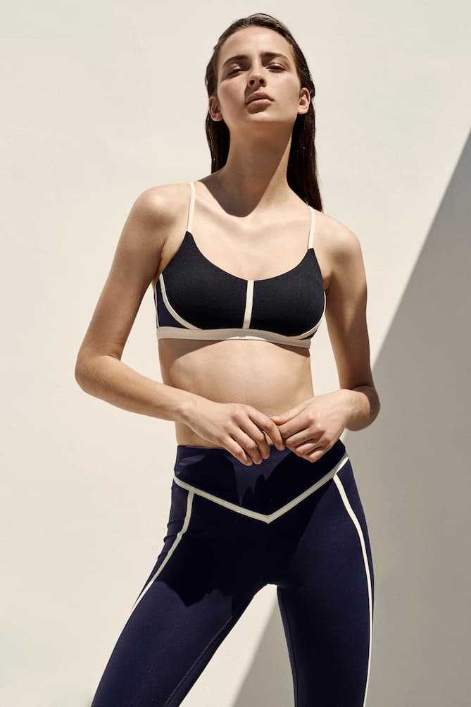Ernest Leoty Activewear Brand Parisian Paris Corset Inspired Basic Pieces Feminine Active Leggings Workout Women SIlhouette