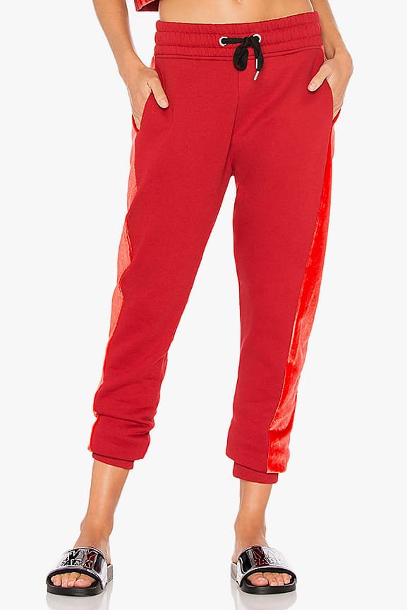 Beyonce IVY PARK Red Velvet Slides 2017 Fall Winter Collection Hoodie Tshirt Leggings Sweat pants cap