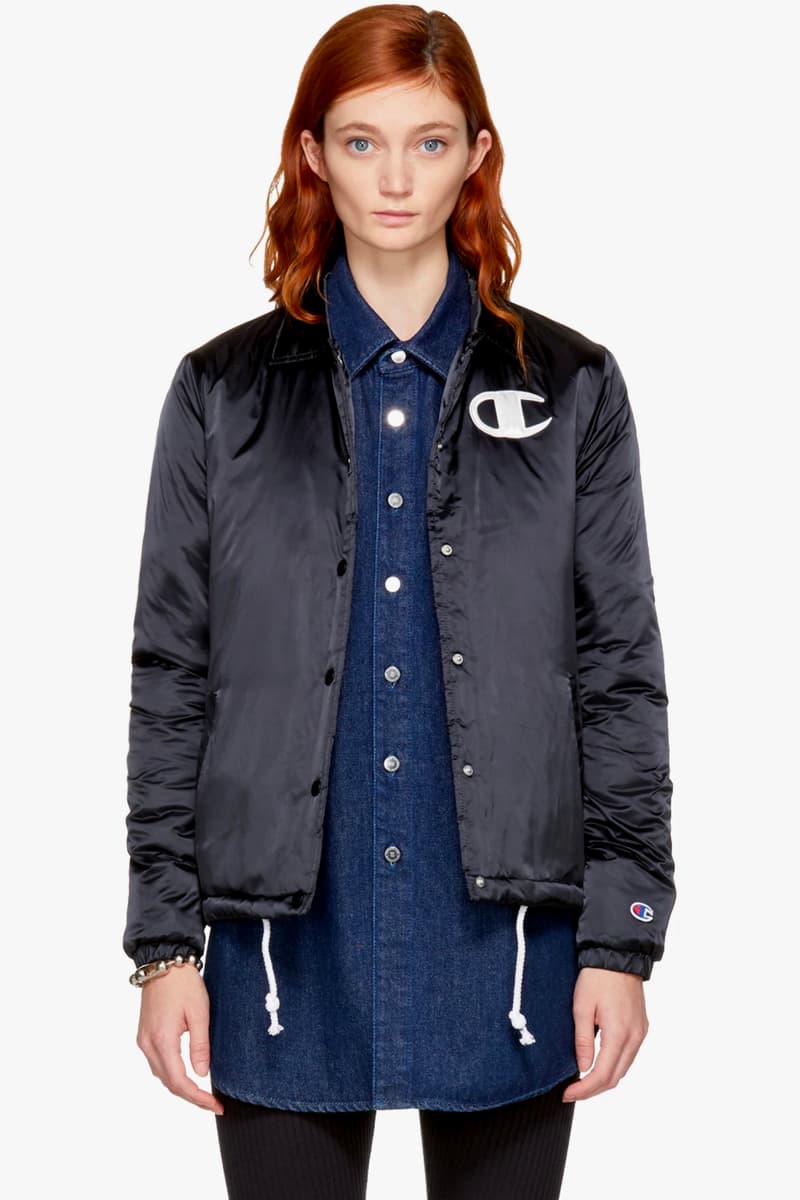 Champion Logo Jacket Bomber Pink Burgundy Black SSENSE