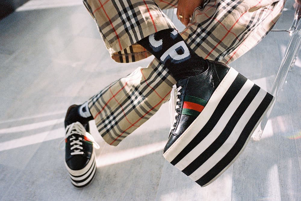 Christina Paik the Hundreds Sock Collection Interview Black White Edgy Film Photography Footwear