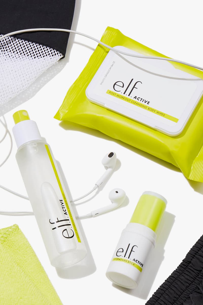 e.l.f. elf Cosmetics Active Beauty Collection Makeup Mascara Wipes Fresh Workout Sweat Budget Friendly Refreshing Hydrating